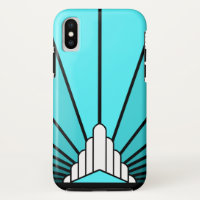 Art deco sun em aqua