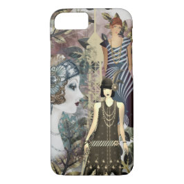 Capa iPhone 8/7 Art Deco Vintage Flappers Paris