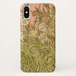 Capa Para iPhone Da Case-Mate Art Nouveau Alfonse Mucha Flores de cravo florais