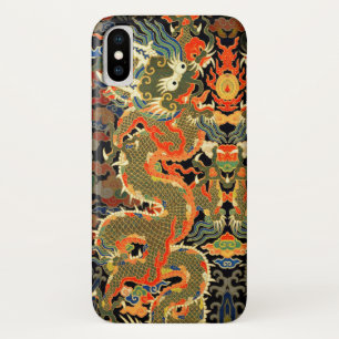 Capa Para iPhone Da Case-Mate Arte Asiática de Impressão Têxtil de Dragão Chinês