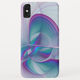 Capa Para iPhone Da Case-Mate Arte azul cor-de-rosa abstrata moderna do Fractal