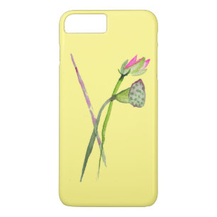 Capa iPhone 8 Plus/7 Plus Arte budista da flor rosa Lotus Zen