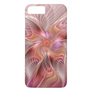 Capa iPhone 8 Plus/7 Plus Arte colorida do Fractal da fantasia da borboleta