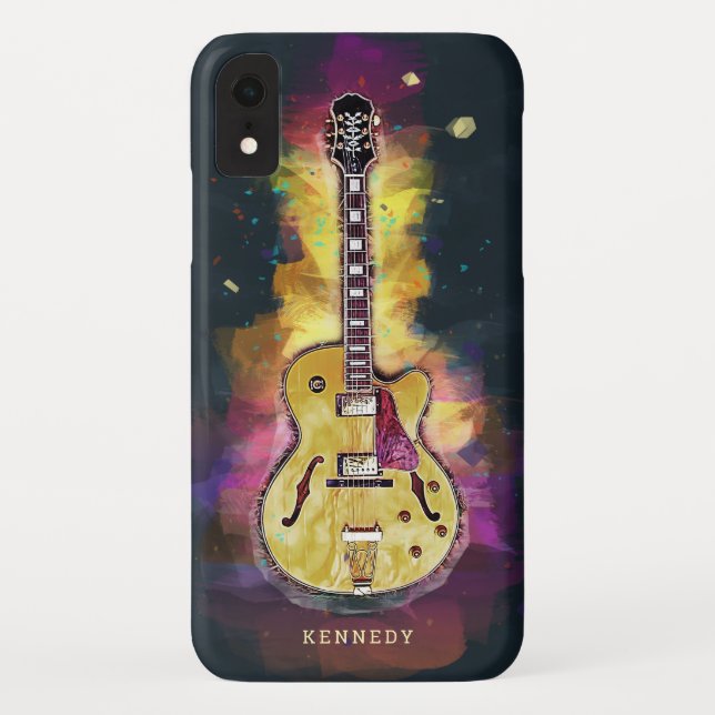 Capa Para iPhone, Case-Mate Arte de Violão Legal Funky Abstrato Personalizada (Verso)