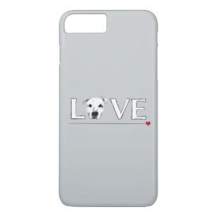 Capa iPhone 8 Plus/7 Plus Arte do texto do amor de filhote de cachorro