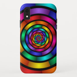 Capa Para iPhone Da Case-Mate Arte Fractal Arredondada e Psicodélica Colorida Mo