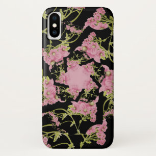 Capa Para iPhone Da Case-Mate Arte fractal de Achillea, rosa e negra