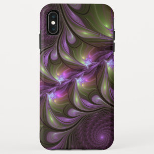 Capa Para iPhone Da Case-Mate Arte Fractal de Khaki, Abstrato violeta e colorida