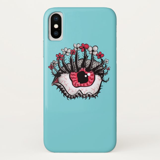 Capa Para iPhone, Case-Mate Arte psicadélico psicótico assustador do (Verso)