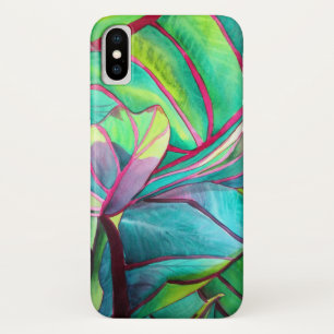 Capa Para iPhone Da Case-Mate Arte tropical azul da folha da folha de Havaí