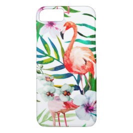 Capa iPhone 8/7 Arte tropical flamingo