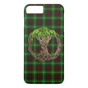 Capa iPhone 8 Plus/7 Plus Árvore celta do Tartan de Martin do clã da vida
