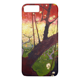 Capa iPhone 8 Plus/7 Plus Árvore de ameixa de Van Gogh após Hiroshige