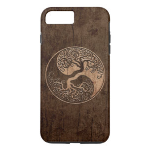 Capa Para iPhone Da Case-Mate Árvore de vida Yin Yang com efeito de madeira da