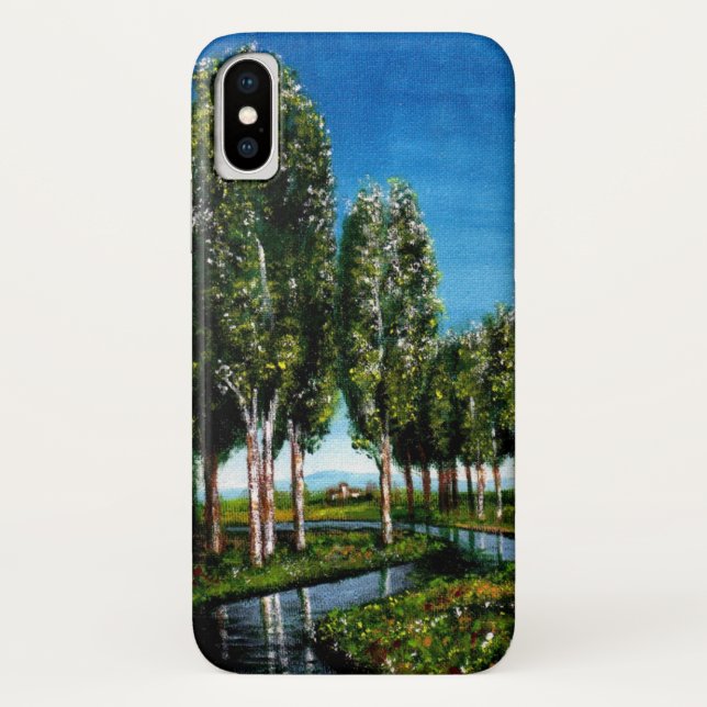CAPA PARA iPhone, Case-Mate  ÁRVORES DE AVES NA PAISAGEM DA TÚSCULA (Verso)