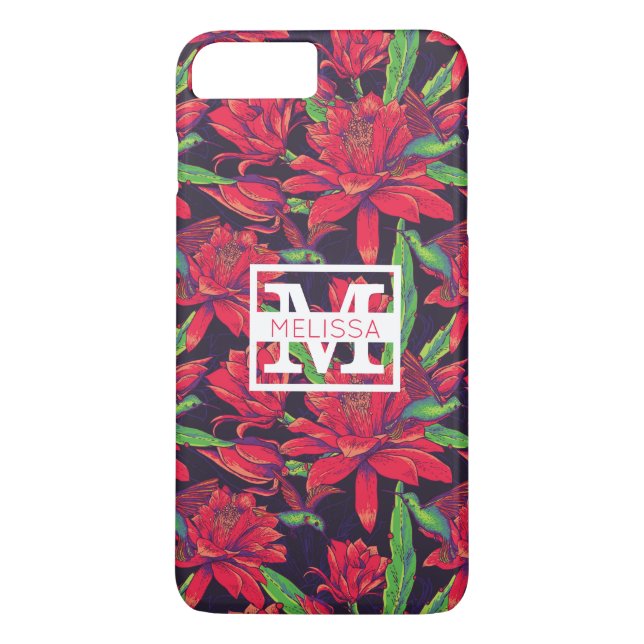 Capa Para iPhone, Case-Mate As flores e os colibris | adicionam seu nome (Verso)