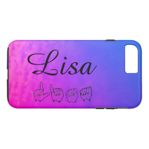 Capa Para iPhone Da Case-Mate ASL abstrato azul e roxo de Lisa das máscaras