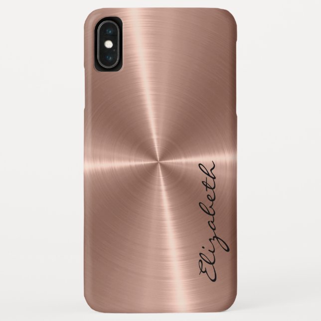 Capa Para iPhone, Case-Mate Aspecto de metal de aço inoxidável em bronze (Verso)