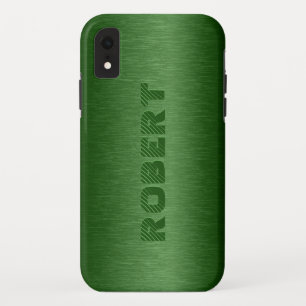 Capa Para iPhone Da Case-Mate Aspecto Metálico de Alumínio Verde Escuro