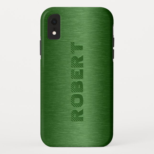 Capa Para iPhone, Case-Mate Aspecto Metálico de Alumínio Verde Escuro Escuro (Verso)