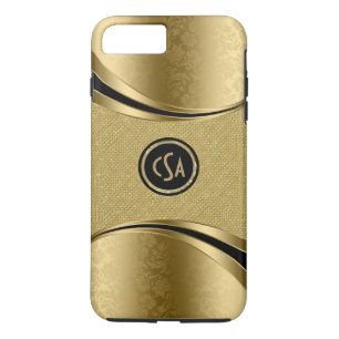 Capa Para iPhone Da Case-Mate Aspecto Metálico Dourado Monograma Com Largura Dou