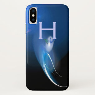 CAPA PARA iPhone X AVE-LUZ EM MONOGRAMA AZUL
