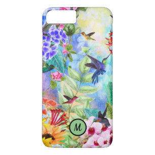 Capa iPhone 8 Plus/7 Plus Aves e flores