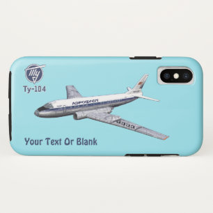 Capa Para iPhone X Avião comercial soviético Tupolev (Туполев) Tu-104