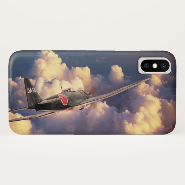 Capa Para iPhone, Case-Mate Aviation Art Device Cass  "Mitsubishi A7M　Sam" (Verso (Horizontal))