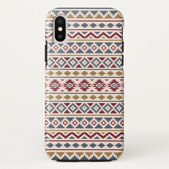 Capa Para iPhone, Case-Mate Aztec Essência II Ptn Red Blue Creme (Verso)