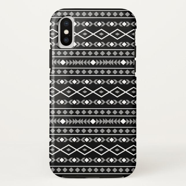 Capa Para iPhone, Case-Mate Aztec Formas Padrão Cinza Branca Preta (Verso)