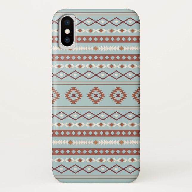 Capa Para iPhone, Case-Mate Aztec Padrões de Motif Mistos Rastreamento Azul (Verso)