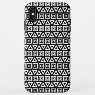 Capa Para iPhone Da Case-Mate Aztec triângulos+quadrados branco-padrão em preto