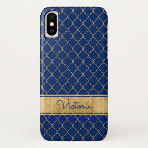 Capa Para iPhone Da Case-Mate Azul, caso Dourado do iPhone X da case mate de