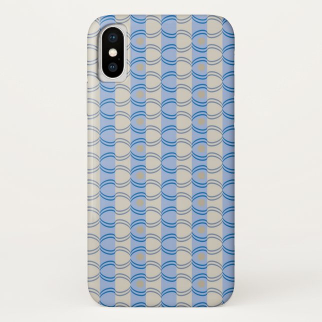 Capa Para iPhone, Case-Mate Azul conservado em estoque Tan de Candystripe (Verso)