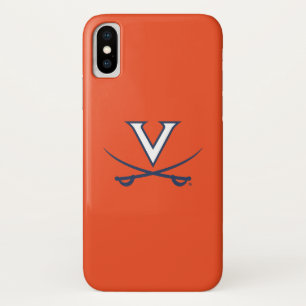 Capa Para iPhone Da Case-Mate Azul das espadas dos Cavaliers V de Virgínia