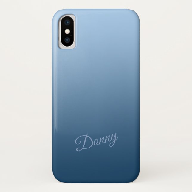 Capa Para iPhone, Case-Mate Azul do inclinação com nome feito sob encomenda (Verso)