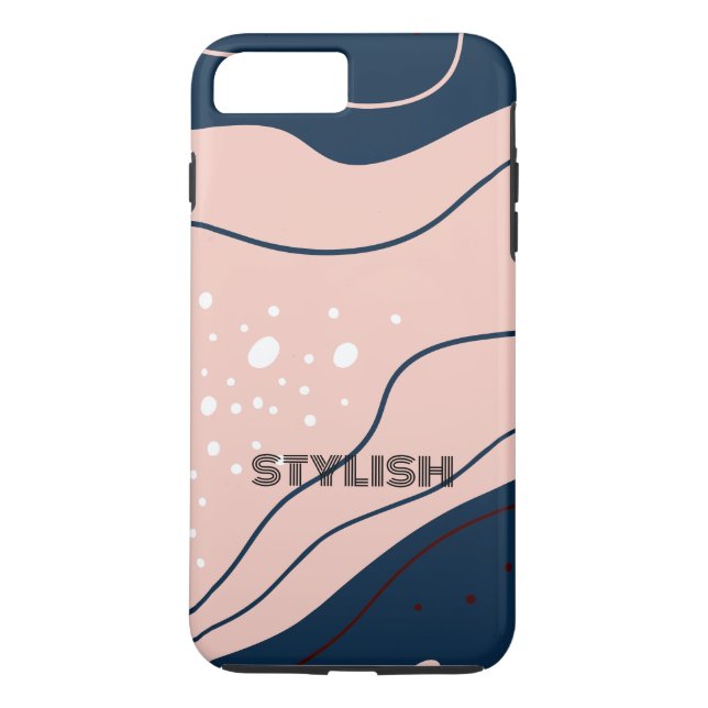 Capa Para iPhone, Case-Mate Azul e branco elegante e moderno (Verso)