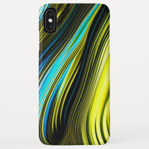 Capa Para iPhone Da Case-Mate Azul e Dourado Abstrato de Seda e Rolos de Satanás