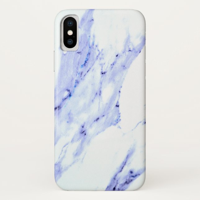 Capa Para iPhone, Case-Mate Azul e mármore branco (Verso)