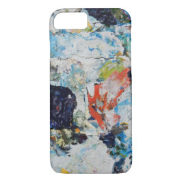 Capa iPhone 8/7 Azul, laranja e branco