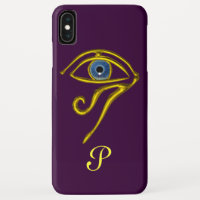 AZUL TALISMAN DOURADO HORUS MONOGRAMA OLHO Roxo