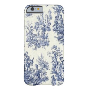Capa Barely There Para iPhone 6 Azul, Vintage Toile