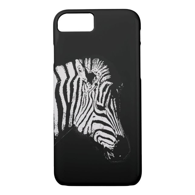 Capa Para iPhone, Case-Mate Azul-zebra legal, preto e branco, preto (Verso)