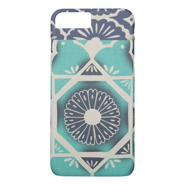 Capa Para iPhone, Case-Mate Azulejo Batik Azul II (Verso)