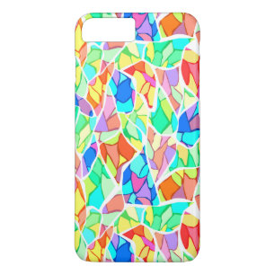 Capa iPhone 8 Plus/7 Plus Azulejo de mosaico de vidro moderno abstrato c