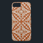 Capa Para iPhone Da Case-Mate Azulejos marroquinos - castanho-ferrugem e branco<br><div class="desc">Padrão de azulejo inspirado por marroquinos com um aspecto cerâmico polido - crosta / terracota marrom com fundo branco</div>