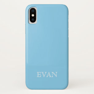 Capa Para iPhone Da Case-Mate BABY BLUE Solid Background iPhone X Case
