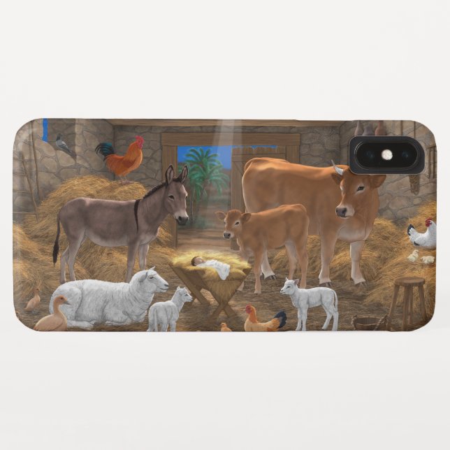 Capa Para iPhone, Case-Mate Baby Jesus Manger Santa Noite Natal Natividade (Verso (Horizontal))
