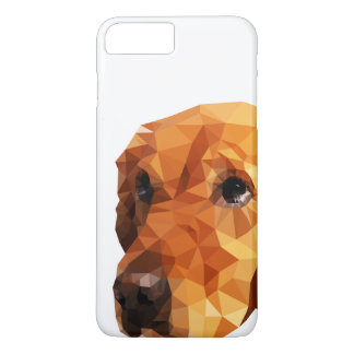 Capa iPhone 8 Plus/7 Plus Baixa arte poli do golden retriever